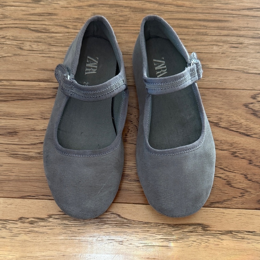 Zara Kids Charcoal Mary Jane Dress Shoes